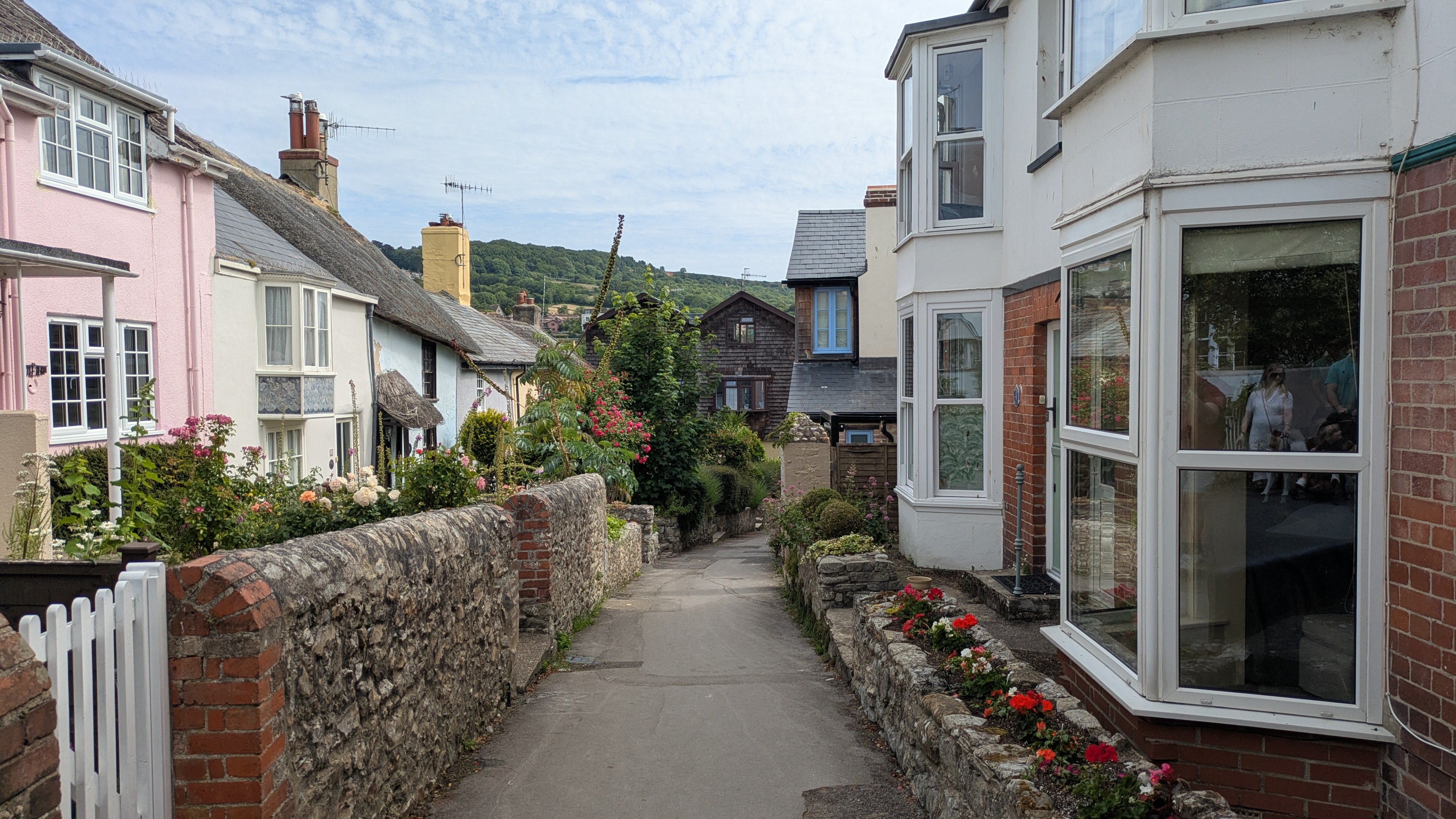 A narrow street in Lyme Regis