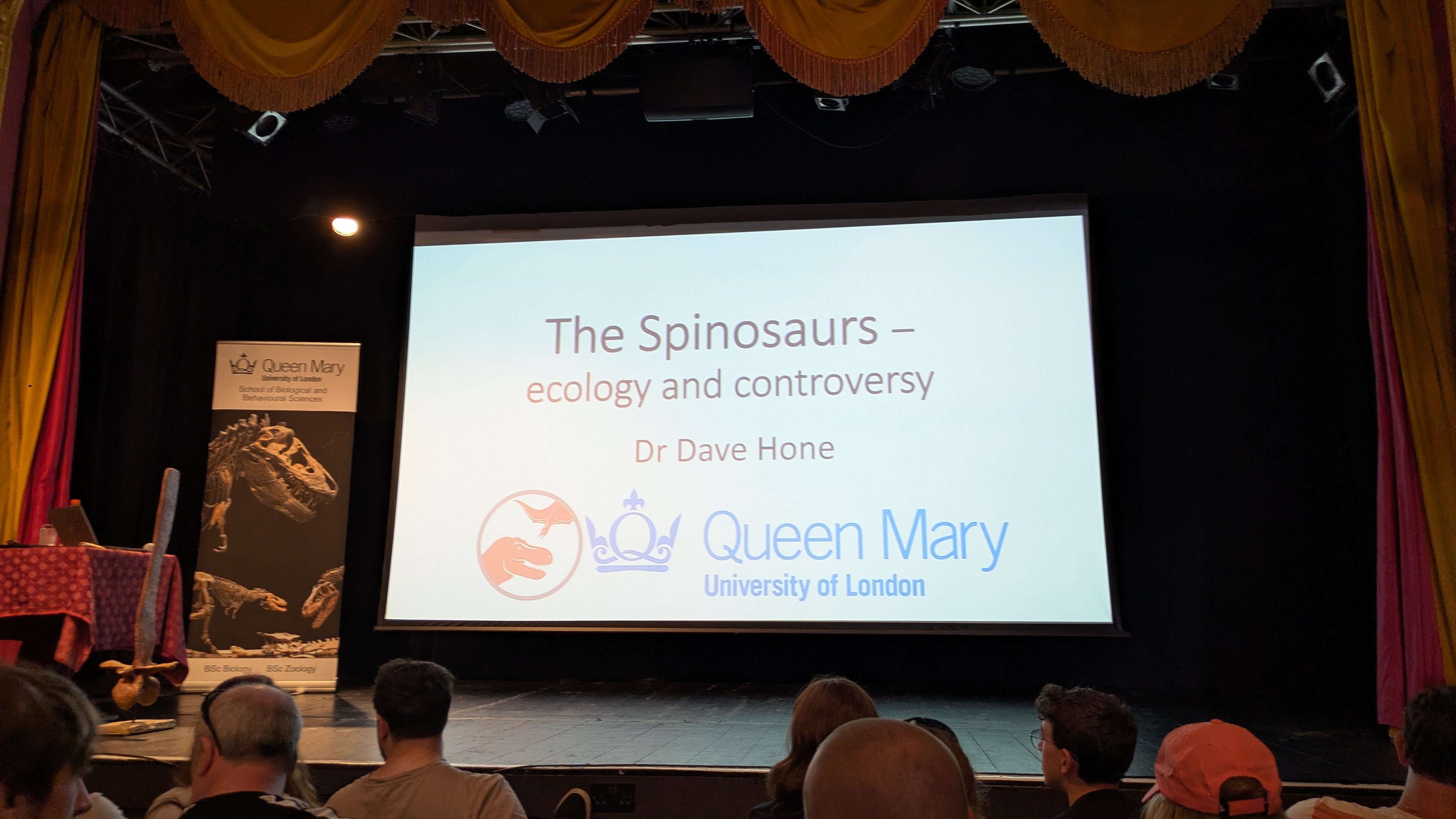 The talk on spinosaurs at the Marine Theatre
